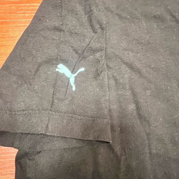 Puma Shirt Youth Size M Black Teal Tee Short Sleeve Kids Graphic Boys Kid - Picture 7 of 11